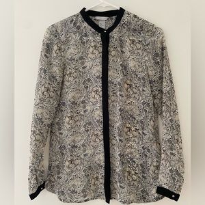H&M semi-sheer button up blouse, US size 6